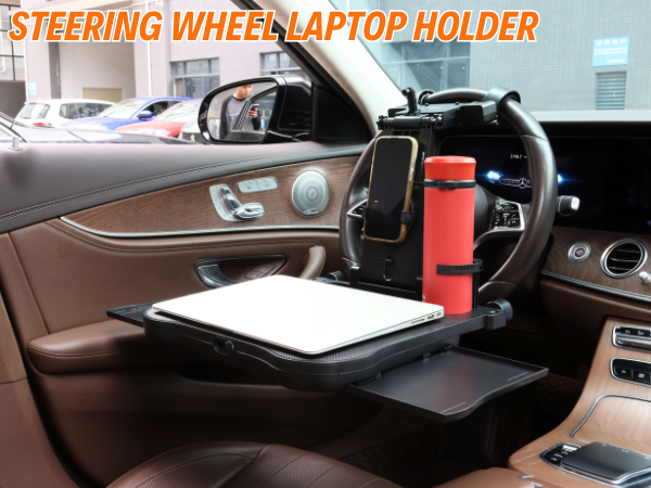 steering wheel laptop holder