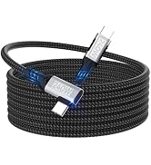 USB C to USB C Cable 9.84FT,[240W 48V/5A] Right Angle Nylon Braided PD3.1 90 Degree Fast Charging...