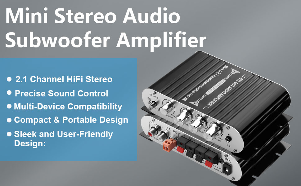 Mini Stereo Audio Subwoofer Amplifier