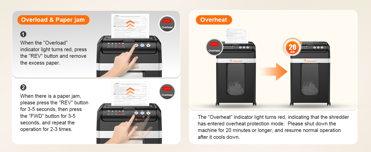 Bonsaii Auto Feed Industrial Paper Shredder for Business