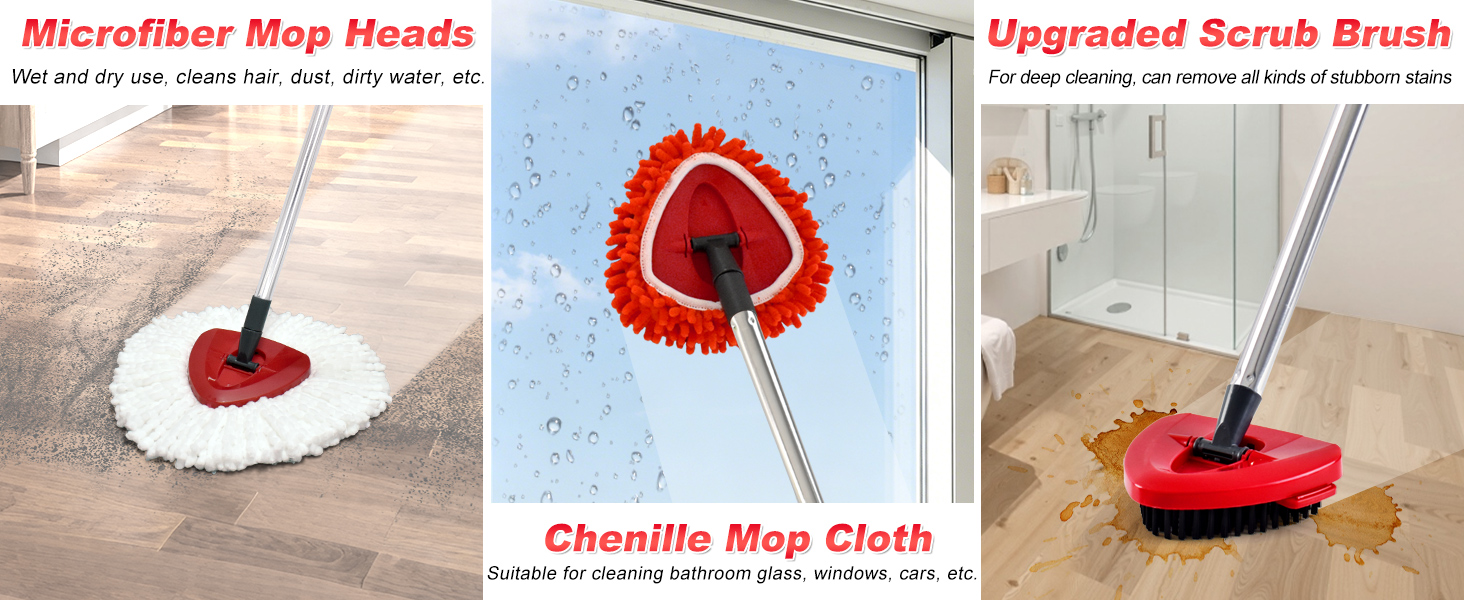 Mop Heads Replacements compatible with O-Cedar EasyWring 1 Tank Spin Mop System