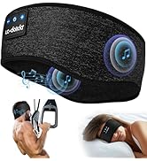 LC-dolida Headband Headphones Bluetooth 5.2 Headband, Sleep Headphones with Ultra-Thin HD Stereo ...