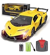 QUN FENG Remote Control Car 1:14 Rc Cars Compatible with Lamborghini Veneno Rechargeable Battery ...