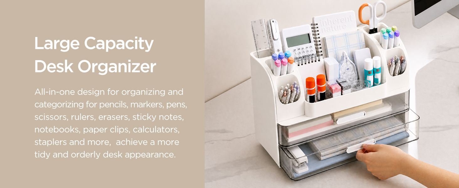 HBlife Desk Organizer with Pen Pencil Holder