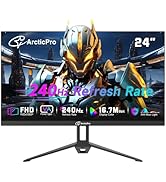 ArcticPro 24inch Gaming Monitor 240Hz, FHD 1080p, 1ms Response Time, Adaptive sync, 3000:1 Contra...