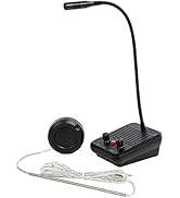 Window Intercom Dual-Way Intercommunication Microphone and Speaker Bank Window Intercom Glass Win...