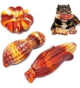 Fuufome Dog Toys for Aggressive Chewers,Heavy-Duty Dog Chew Toys 3 Pack | Bacon Flavor,Tough Nylo...