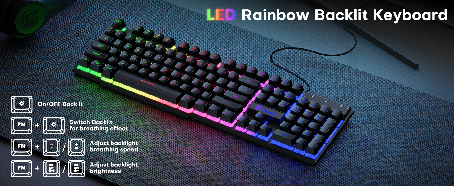 104 wired gaming keyboard