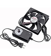 Wathai 120mm x 25mm 110V 220V AC Powered Fan with Speed Controller 3V to 12V, for Receiver Xbox D...