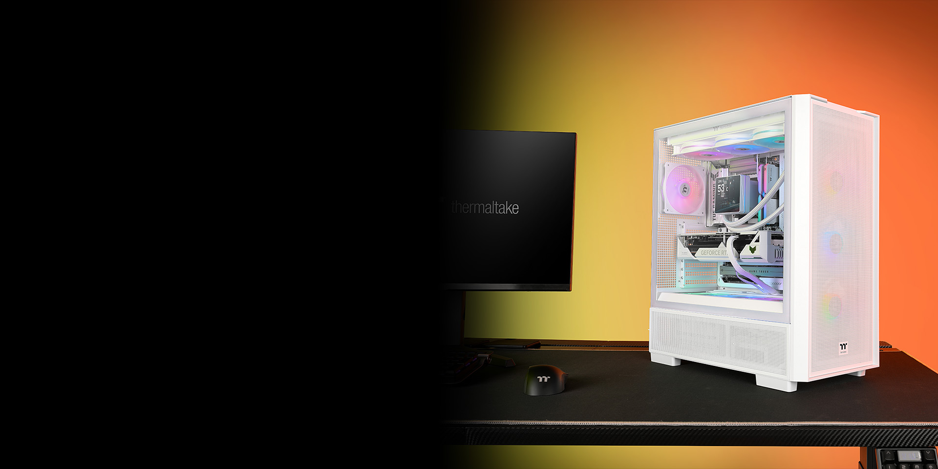 S380 TG ARGB Snow Mid Tower Chassis