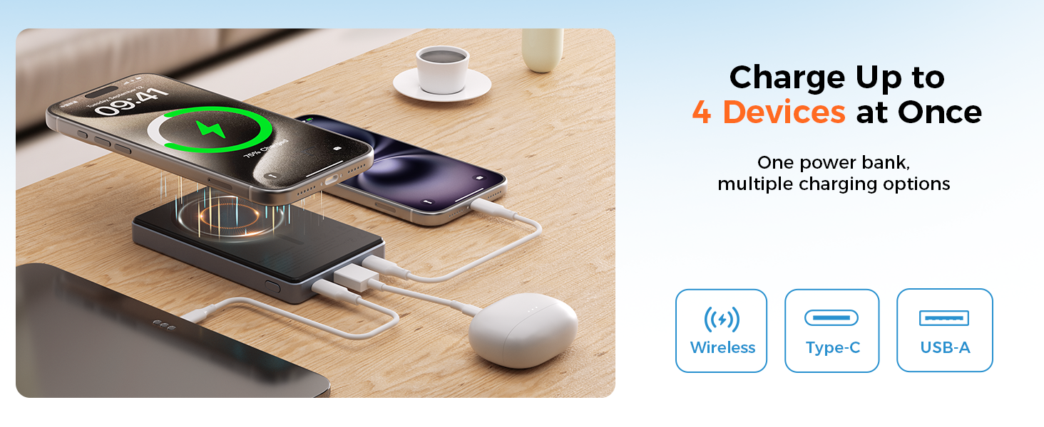 PD 35W Magnetic Wireless Power Bank 10000mAh 3