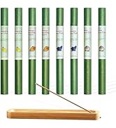 Natural Incense Sticks with Holder - Wood for Meditation&amp;Yoga, Handmade Long Lasting 30 Minutes B...