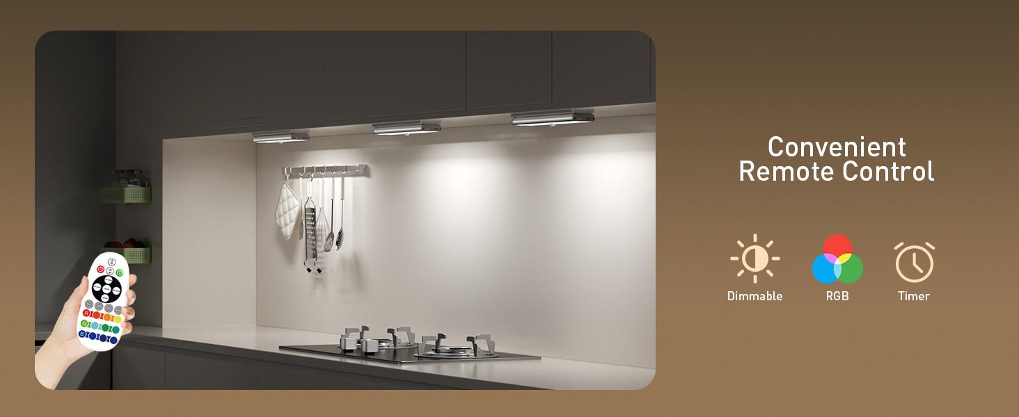 remote contol cabinet lights