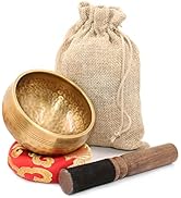 Tibetan Singing Bowls Set, Singing Bowls, Meditation Sound Bowl Handcrafted in Nepal, For Yoga, M...