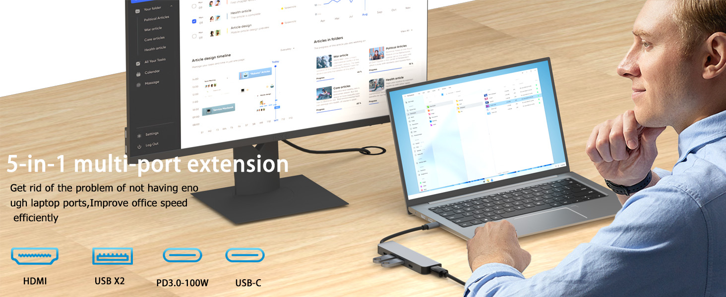 5 IN 1 docking station