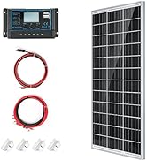 Nicesolar 100W 12V Solar Panel kit Monocrystalline Off Grid System Battery Charger for RV Boat Tr...