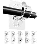 10-Pack Adhesive Curtain Rod Bracket, No Drilling, No Nail, No Tool Need, Heavy Duty Stick on Cur...