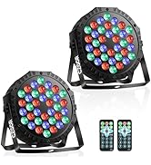 LED Stage Lights 2Pack - Czgor 36W RGB DJ Par Lights with Sound Activated Auto Play by Remote &amp; D...