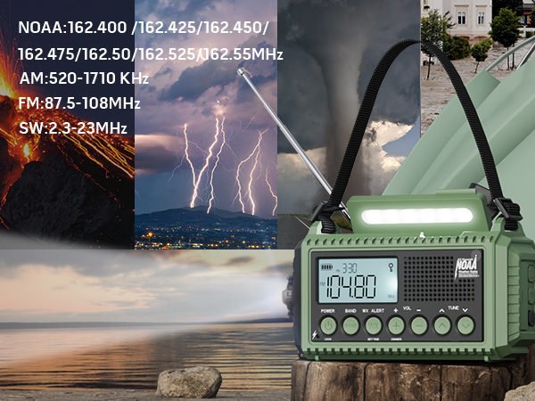 weather radio noaa alert with battery backup