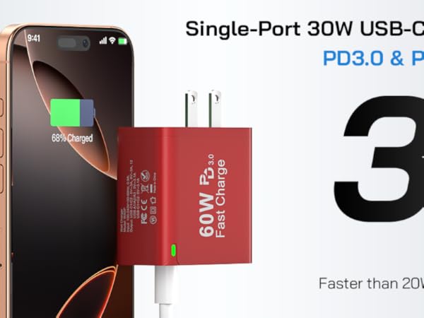 Single-Port 30W USB-C Fast Charger