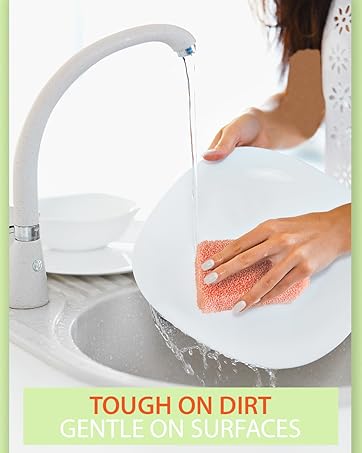 mutli surface sponge and scrubber for cleaning dishes counter tops and sink