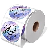 LabelCreate 2 Inch Round Laser Rainbow Thermal Label, Waterproof and Self-Adhesive Thermal Printe...