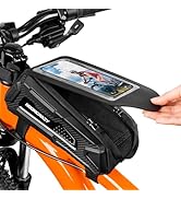 Bike/Bicycle Phone holder Front Frame Bag, Newest Waterproof Hard Casing bike phone bag with 0.3m...