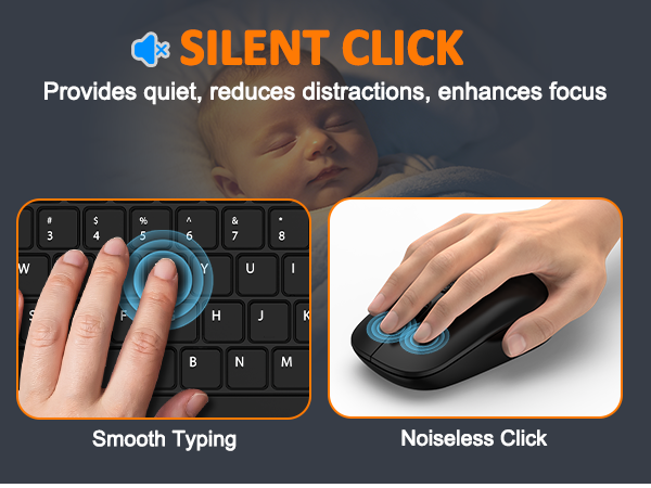 Ergonomic Wireless Keyboard and Mouse