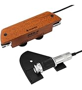 Donner Acoustic Guitar Pickup, DSS-6 Guitar Pickups Passive Mahogany Soundhole Pickup with Humbuc...