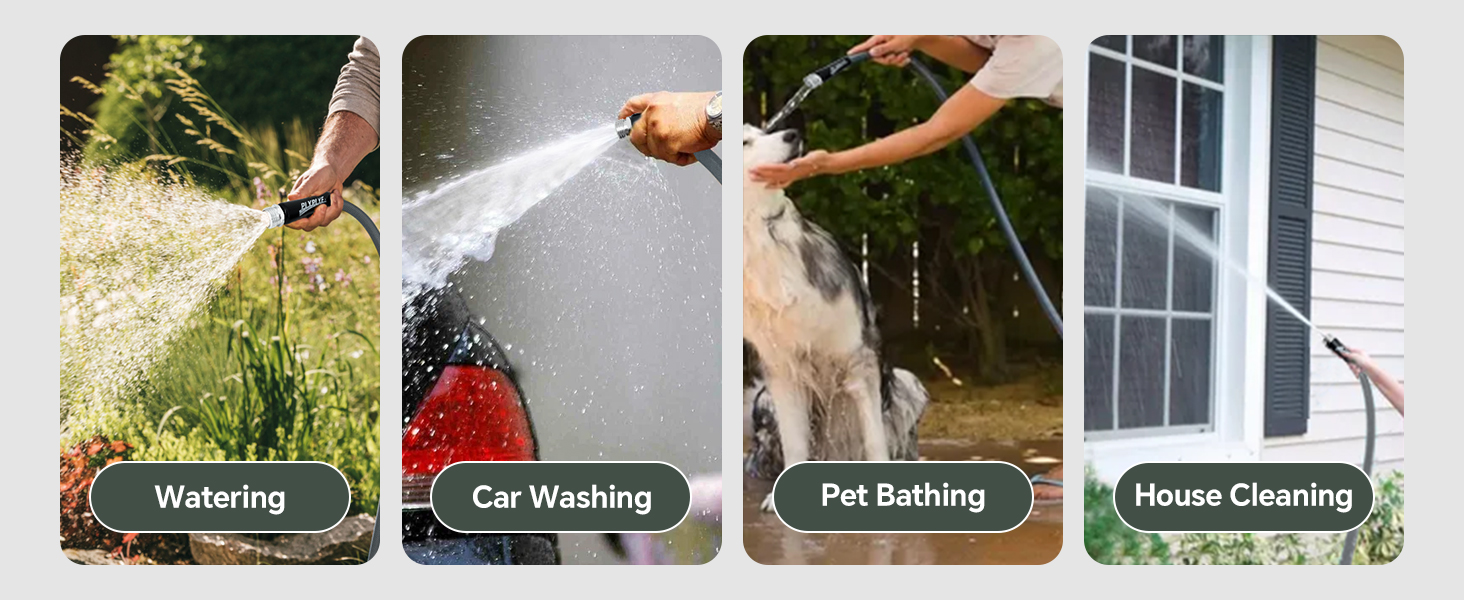 Watering , Car Washing, Pet Basthing, House Cleaning