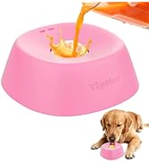 Yipetor Slow Feeder Dog Lick Bowls, Entertained Ball-in Liquid Treat Bone Broth Dog Bowl, Anti-Sl...