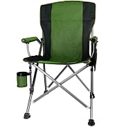 Anmiro Folding Camping Chair with Cup Holder and Storage Bag, Heavy Duty Support 400 LBS, Oversiz...
