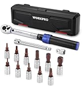 WORKPRO 1/4-inch Drive Click Torque Wrench, Inch Pound Bike Torque Wrench Set, Dual-Range 20-240 ...