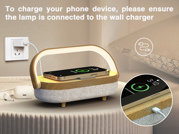 LED night light with wireless charger