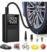 ORIA Tire Inflator Portable Air Compressor, 150 PSI Air Pump for Car Tires, Electric Bike Pump wi...