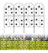 Garden Fence Animal Barrier 10 Pack, 38in (H) x 10ft (L) No Dig Tall Fence Metal Garden Border Fe...