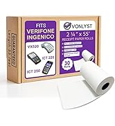 Vonlyst Thermal Paper Roll 2 1/4 x 55 for Verifone Vx520 Ingenico ICT220 ICT250 FD400