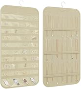 DonYeco Hanging Jewelry Organizer Storage, 40 Pockets 36 Hooks Necklace Earring Bracelet Ring Org...