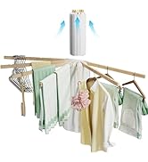 Vikaqi Wall Mounted Laundry Drying Rack, Foldable Wall Octopus Clothes Drying Rack Folding Indoor...