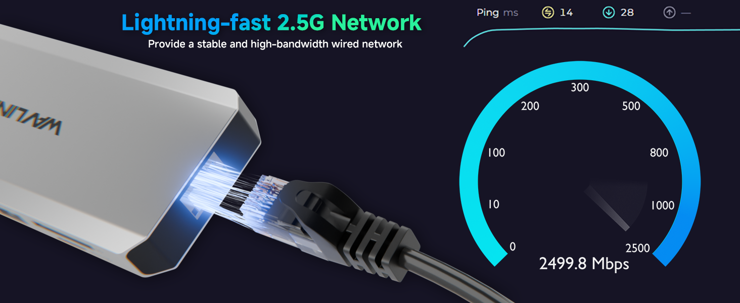 laptop docking station with 2.5G network