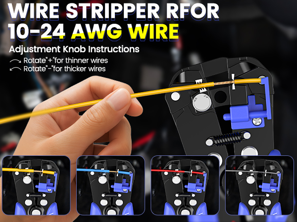 wire stripper AWG 22-18(0.5-1mm²),AWG 22-10(0.5-6.0mm²),AWG 16-14(1.5-2.5mm²),AWG 12-10(4 -6.0mm²)