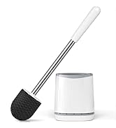 TRENTI Toilet Brush, Toilet Brush and Holder Set, Flexible Toilet Bowl Brush Head with Ventilated...