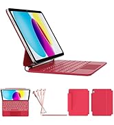 RAYMCRAFT for iPad 11th(A16, 2025)/10th Generation Case with Keyboard, Magic Keyboard 2022, Sprin...