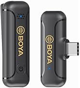 BOYA Wireless Lavalier Microphone for Android Phone Plug Play USB-C Lapel Microphone Noise Cancel...