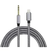 WORLDBOYU Lightning to 6.35mm 1/4 inch TRS Audio Stereo Cable for iPhone 12/11/X/XS/XR/8/7/iPad/i...