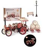 ROKR 3D Puzzle for Adults Steam Engine Tractor Locomotive Model Kit Electric Vintage Car Assembly...