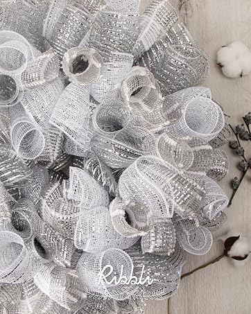 silver mesh wreath
