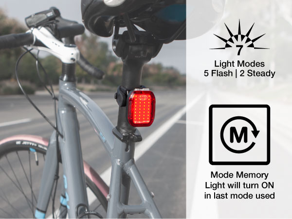 powerful bright bike rear light taillight daylight flash safety seat post mounted