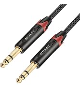 JOMLEY 1/4 TRS Cable, Quarter-inch (6.35mm) Cable Nylon Braid 1/4 inch to 1/4 inch TRS Stereo Cab...
