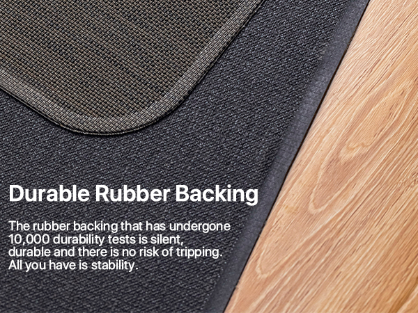 rubber backing